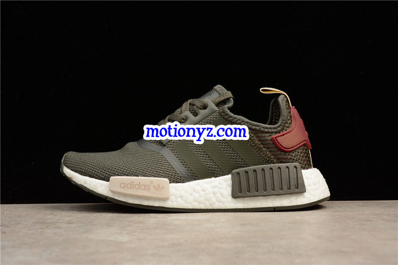 Real Boost Adidas NMD R1 Olive Green